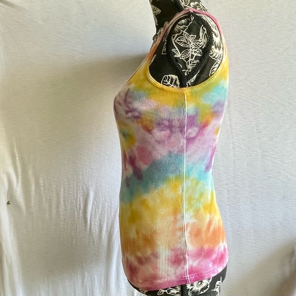 Women’s ribbed tie dye tank top - Picture 4 of 4